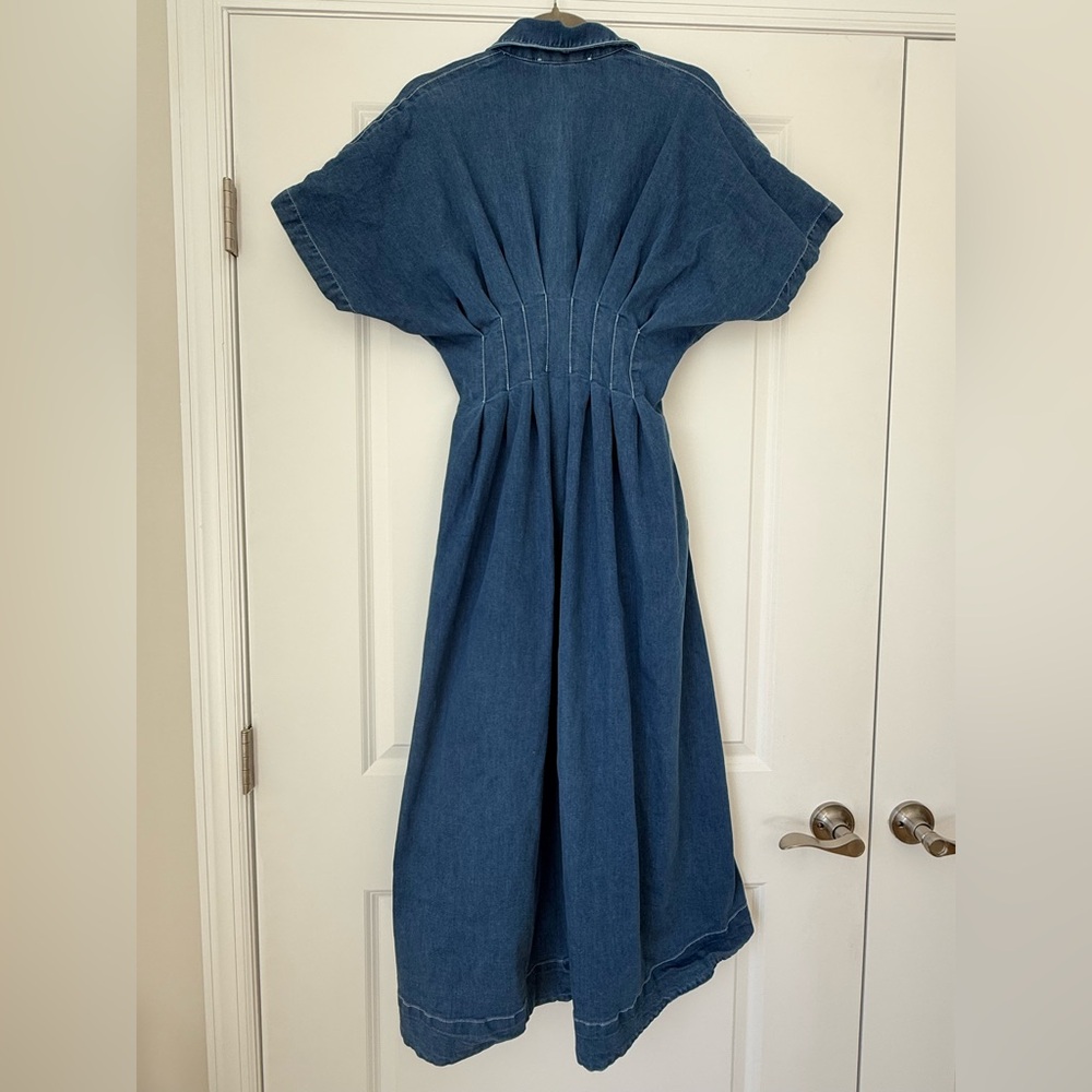 Anthropologie Blue Midi Dress - Picture 7 of 7
